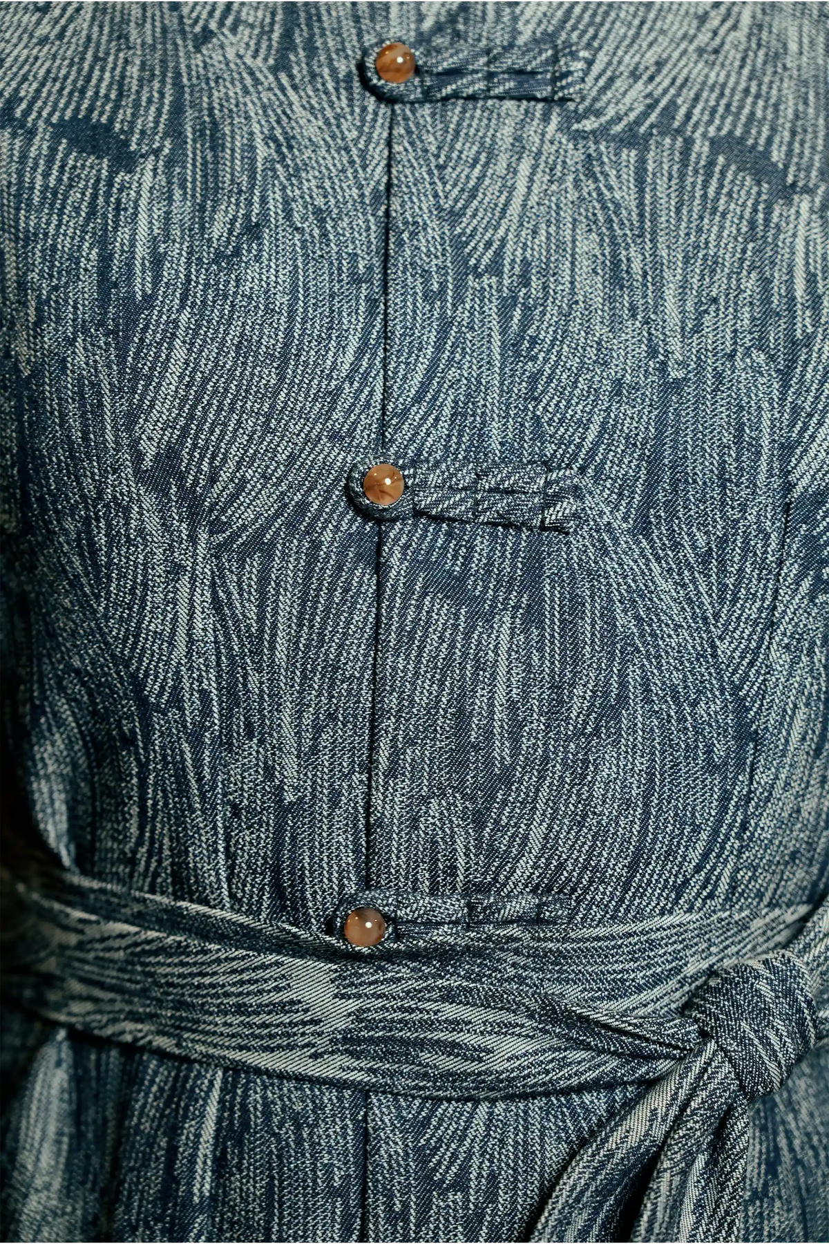 MADE-TO-ORDER: Square Sleeve Pankou Top (Denim)