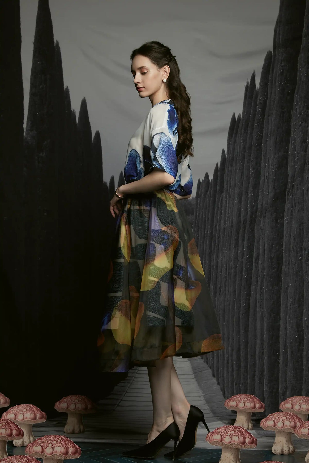Midi Swing Skirt (Matsutake)