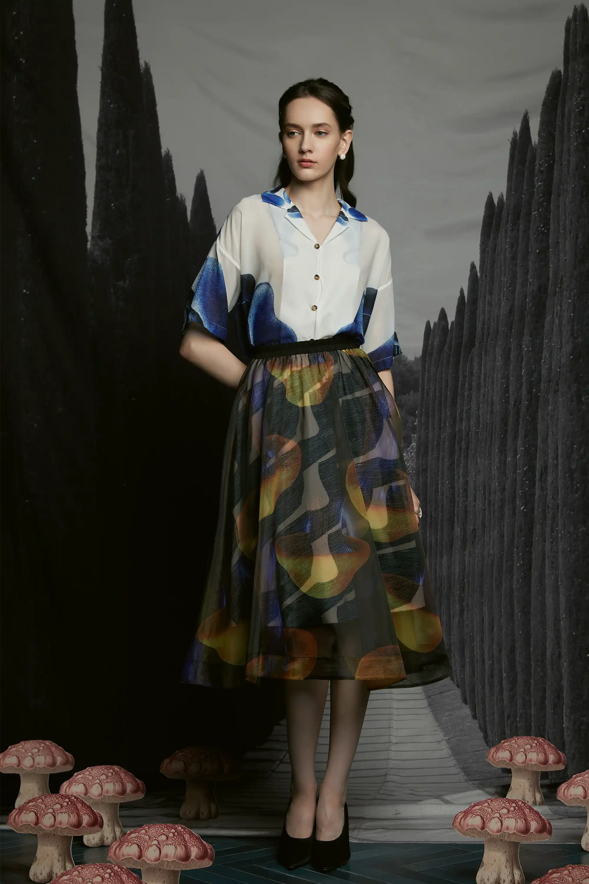 Midi Swing Skirt (Matsutake)