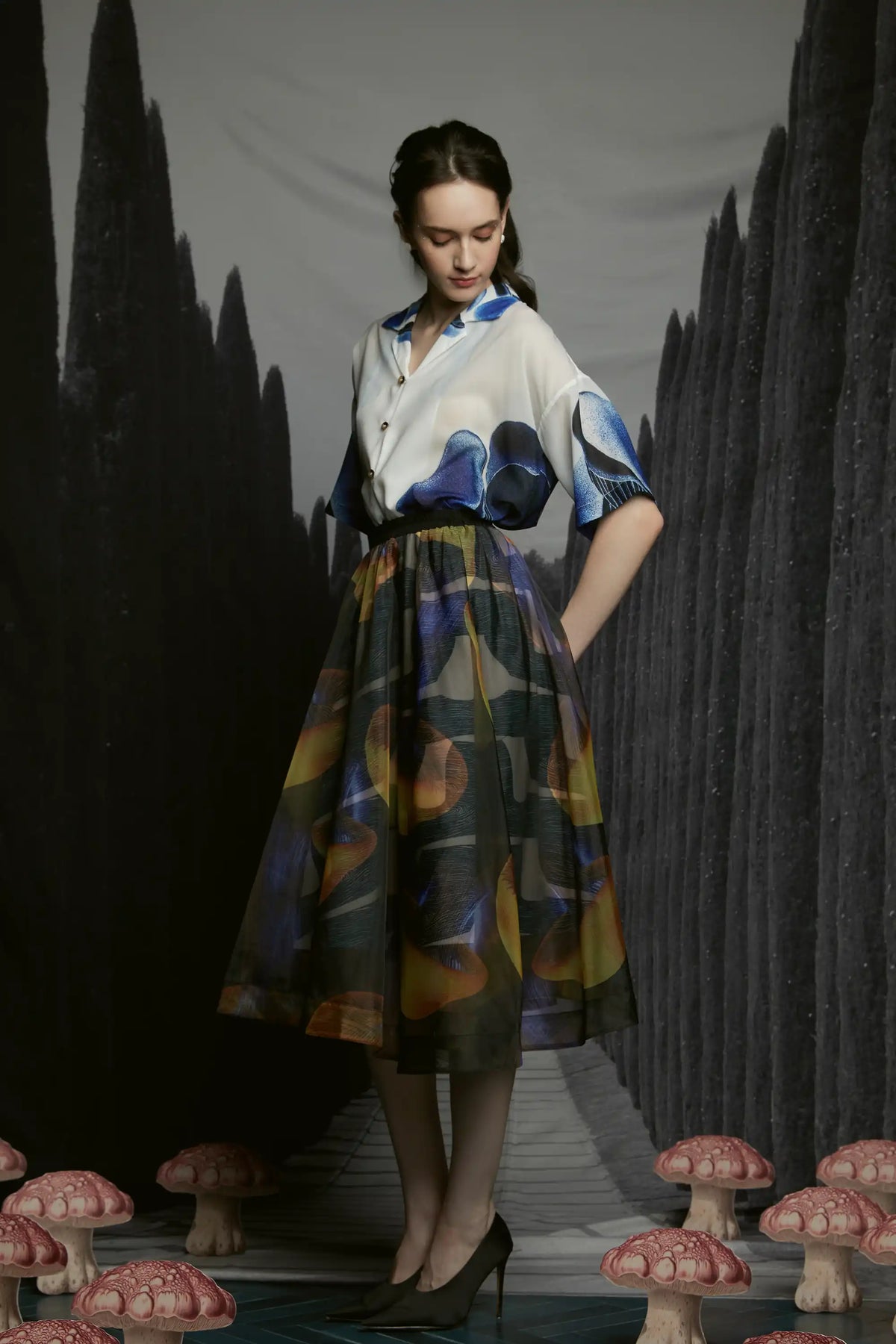 Midi Swing Skirt (Matsutake)