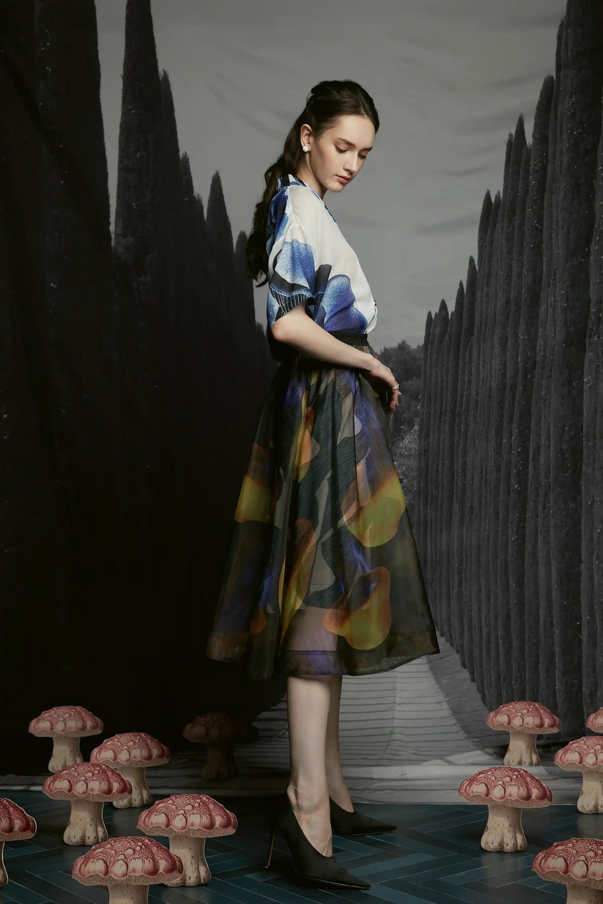 Midi Swing Skirt (Matsutake)