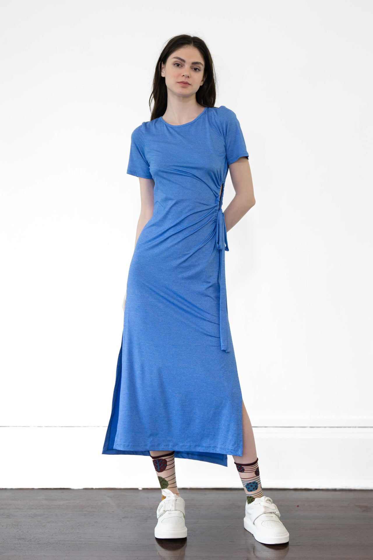 Cut-out Maxi Dress (Blue)